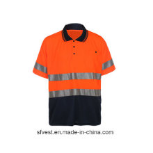 Hi Vis Reflective Safety Work Polo Shirt